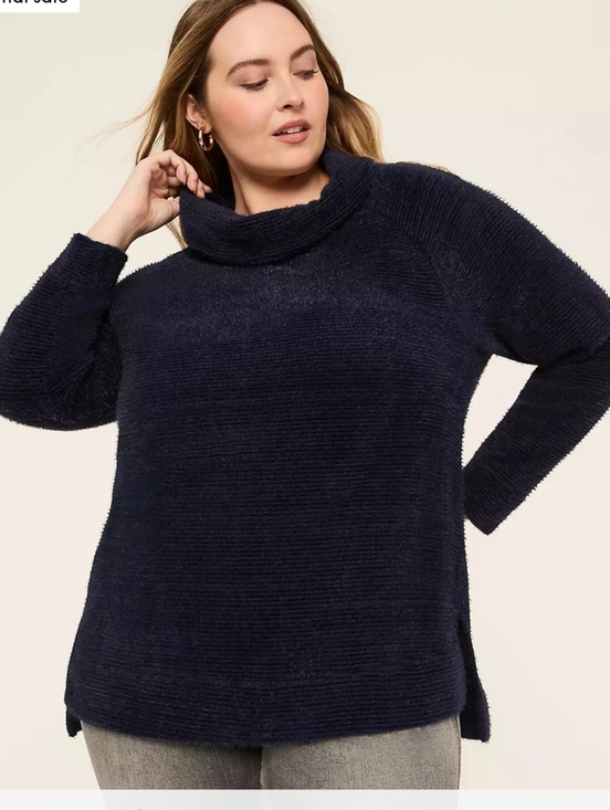 Lane Bryant Sweaters - NWT Lane Bryant Cowl Neck Pullover Size 14/16 Maritime Blue